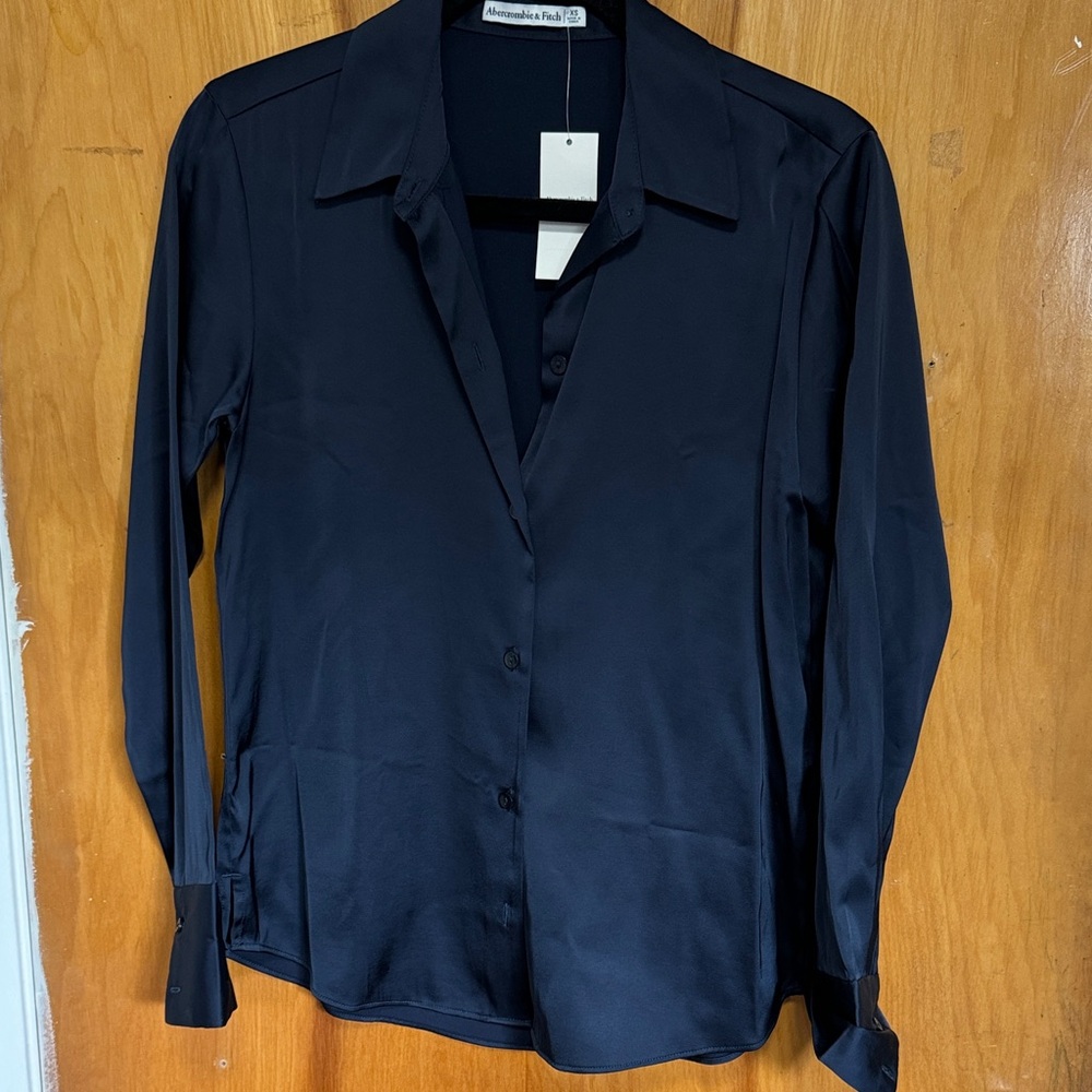 Navy Button-Up Shirt